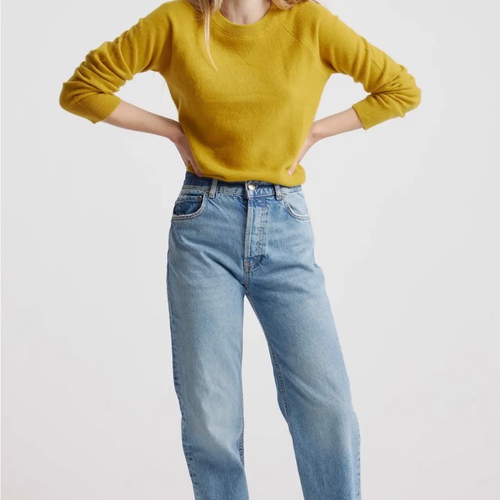 Quince Mongolian Shrunken Cashmere Sweatshirt Size Small